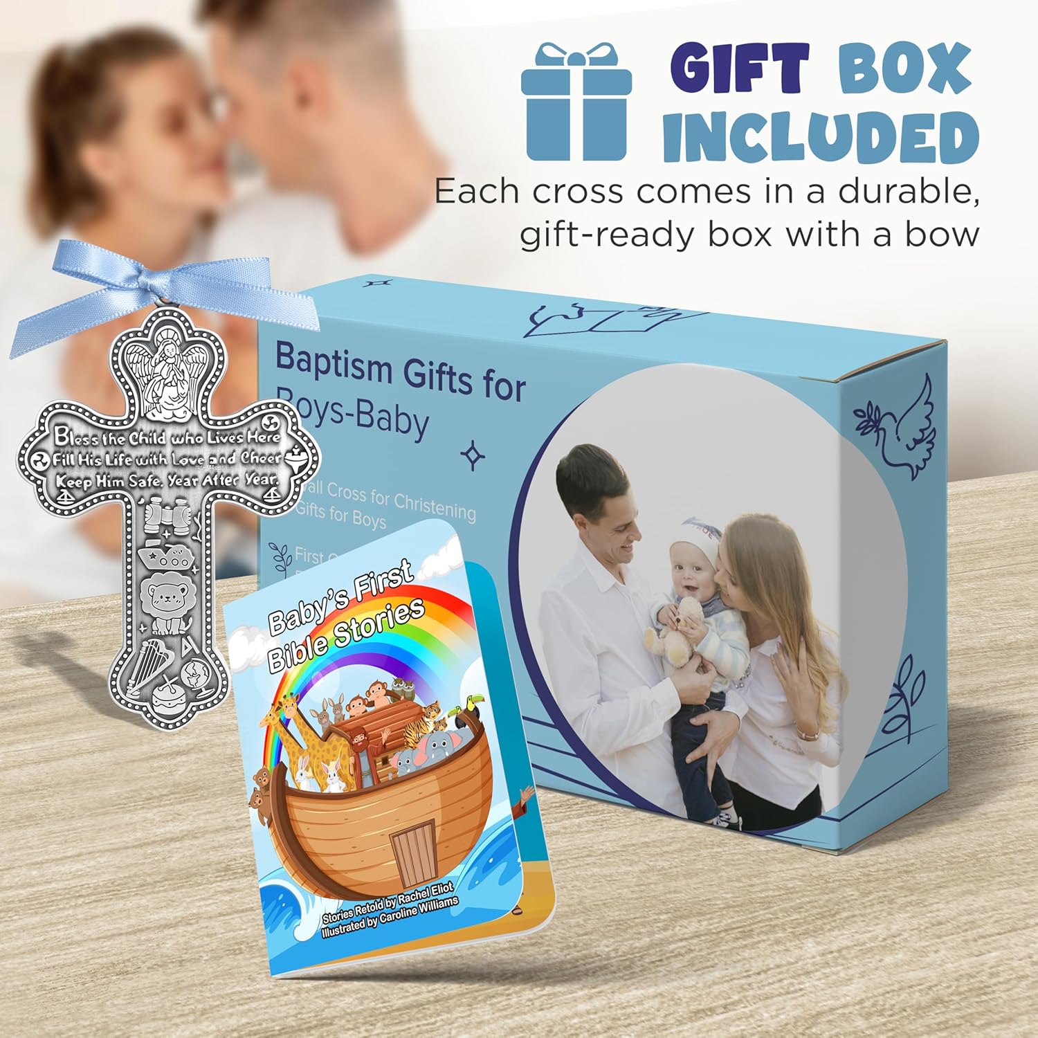 Imerance Baby Baptism Gift Set for Boys