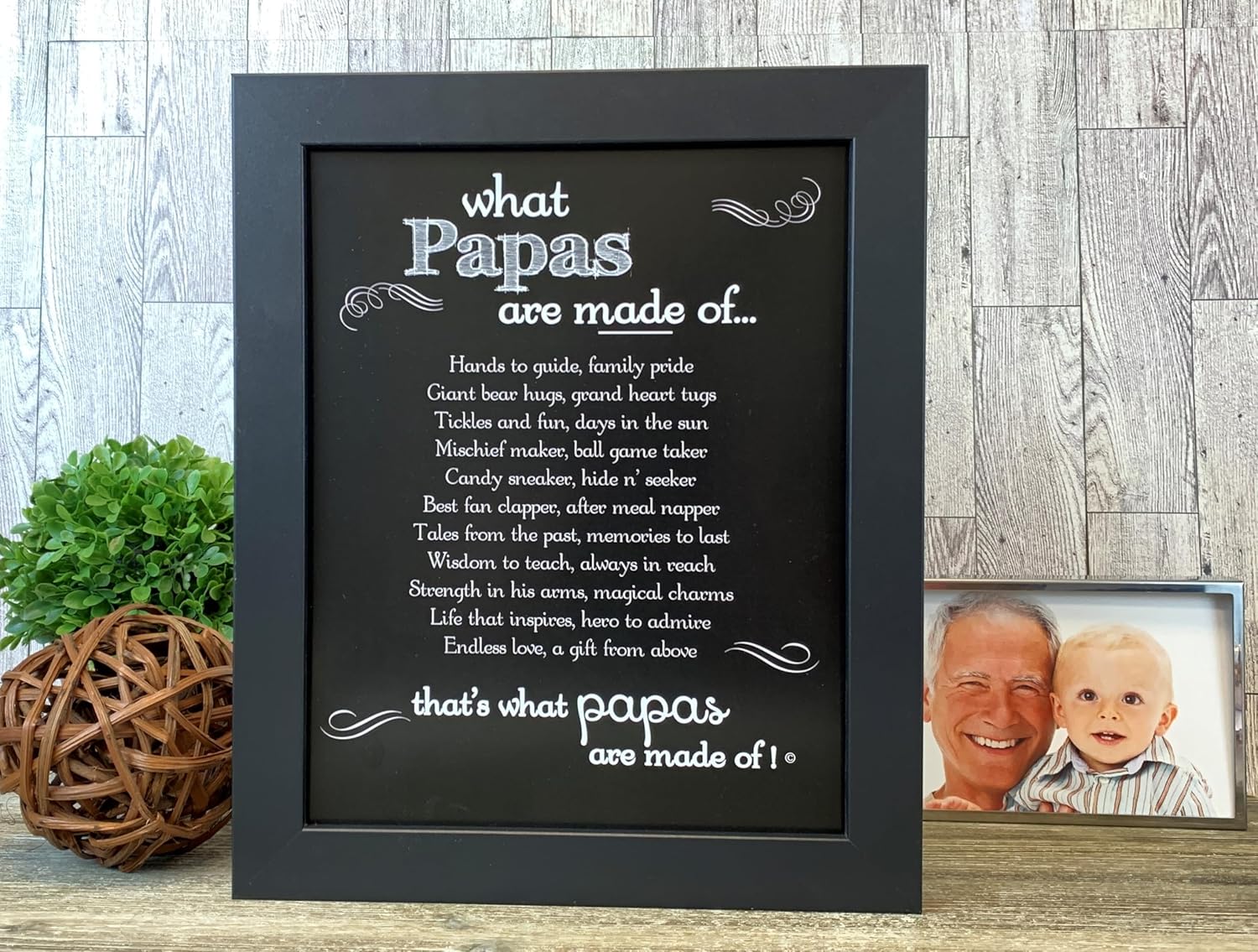 Papa Chalkboard Frame - Made in USA