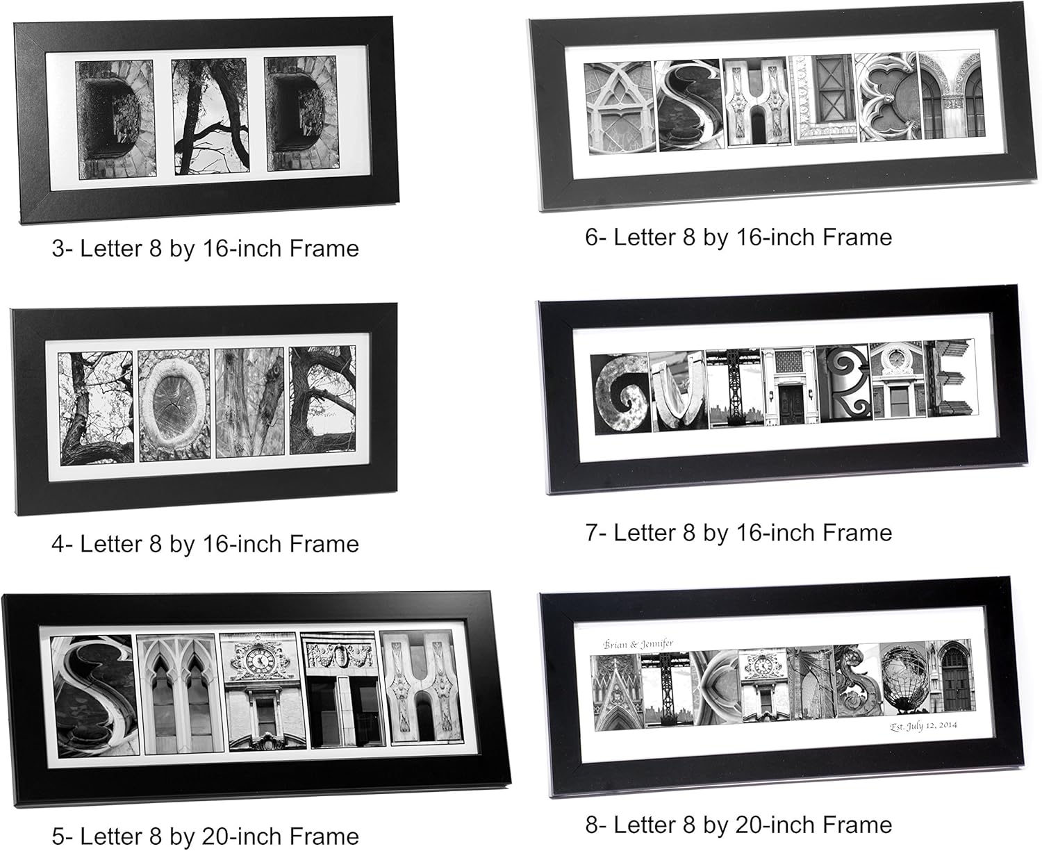 Creative Letter Art Personalized Name Frame 1
