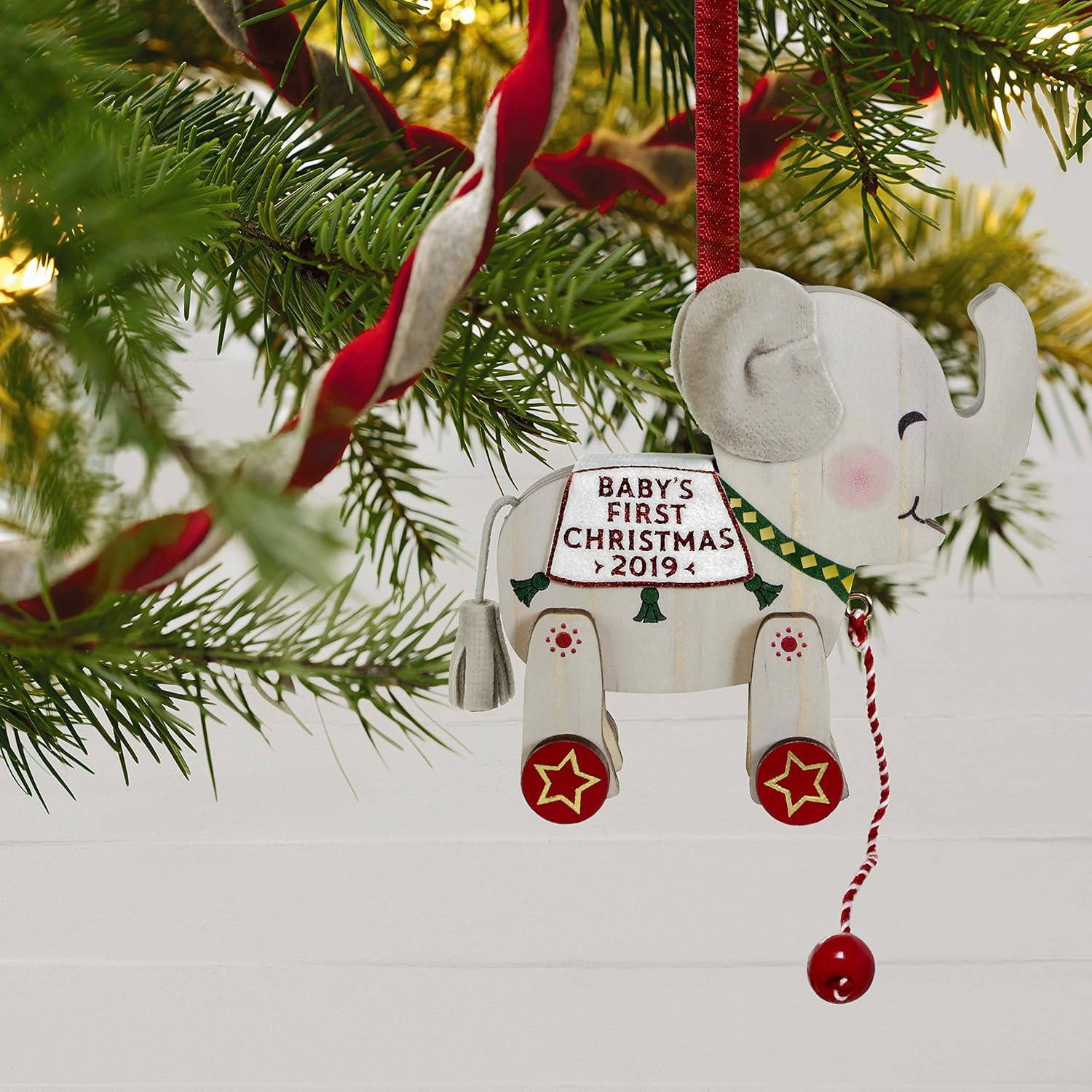 Hallmark Keepsake 2019 Babys First Christmas Elephant Ornament 1