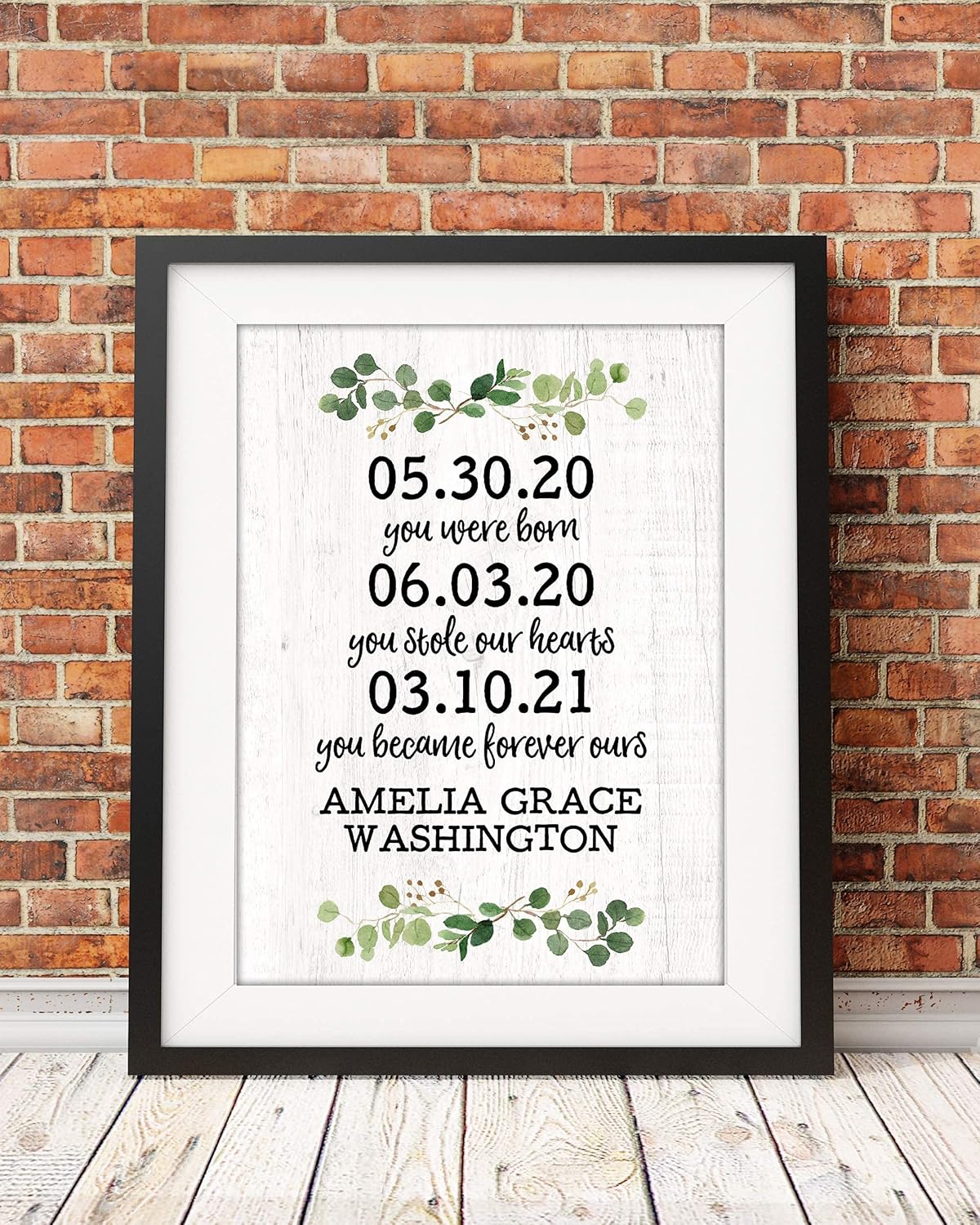 Custom Adoption Dates Print for Adoptive Families