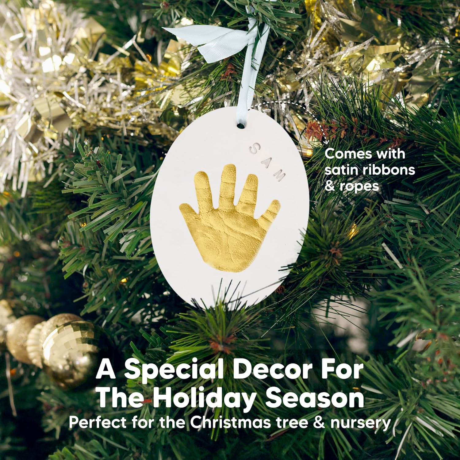 KeaBabies Baby Handprint Footprint Ornament Kit 1