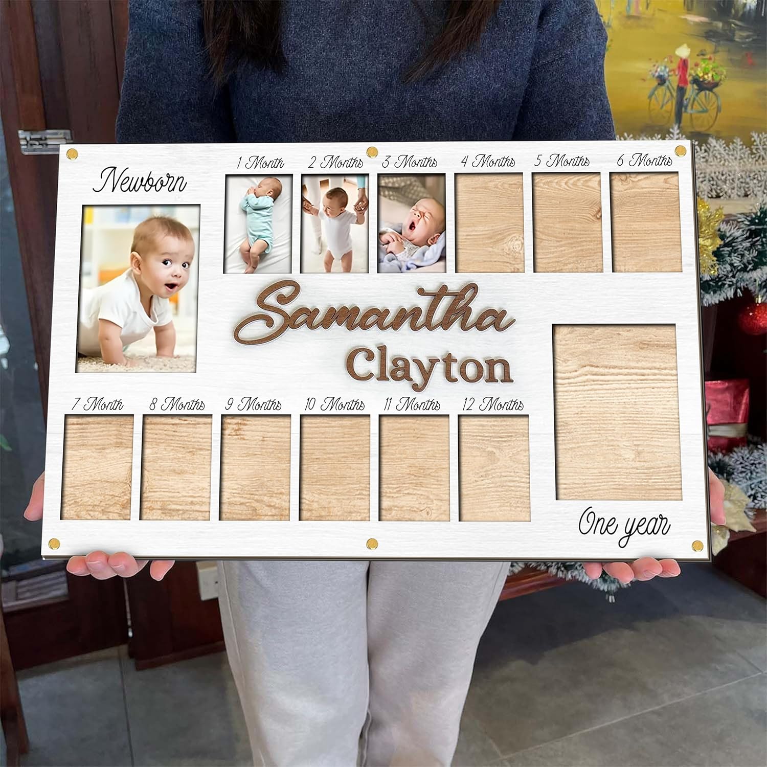 V-DECORPARKS My First Year Photo Frame - 0-12 Month Baby Decor