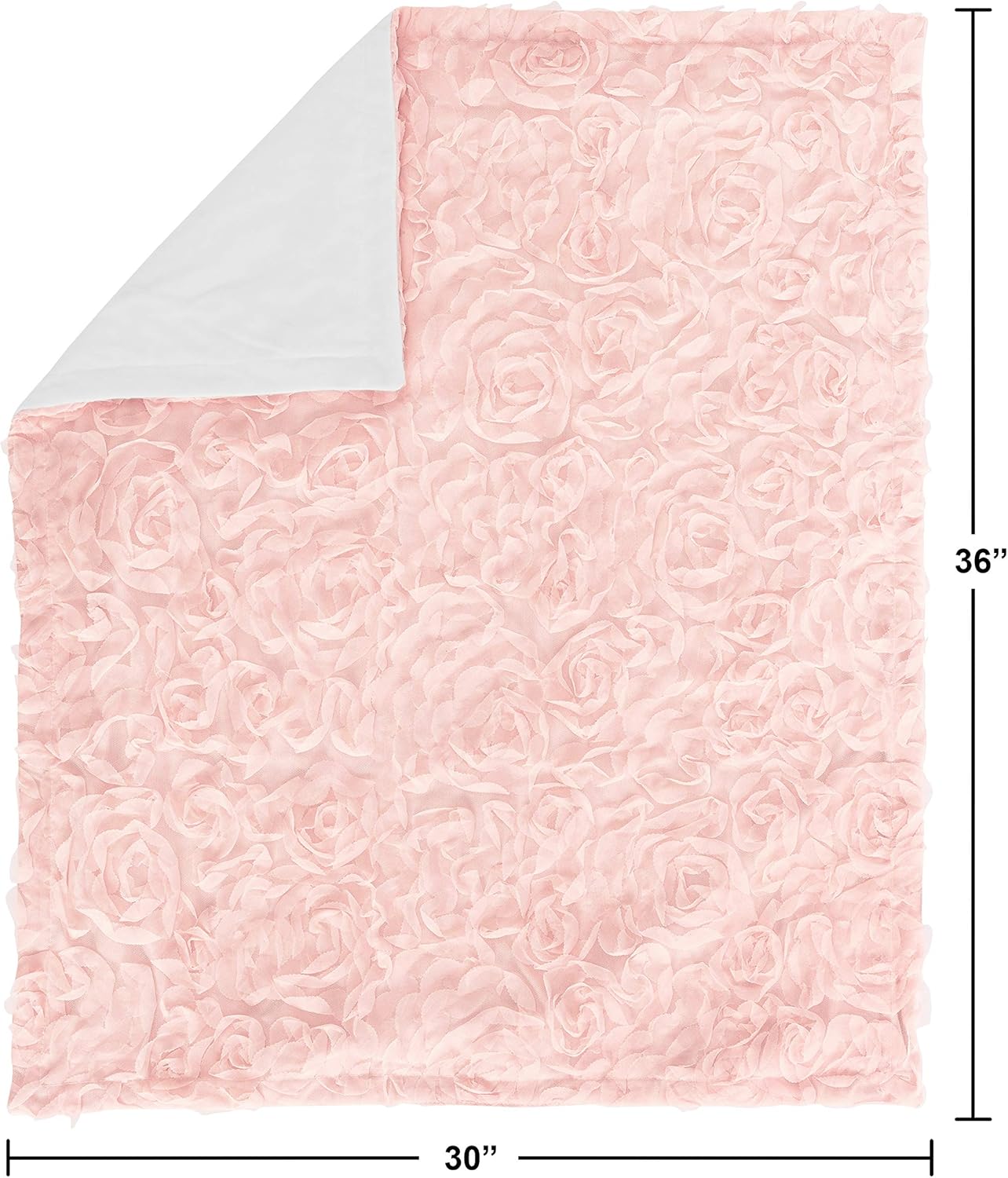 Sweet Jojo Designs Pink Floral Rose Swaddle Blanket