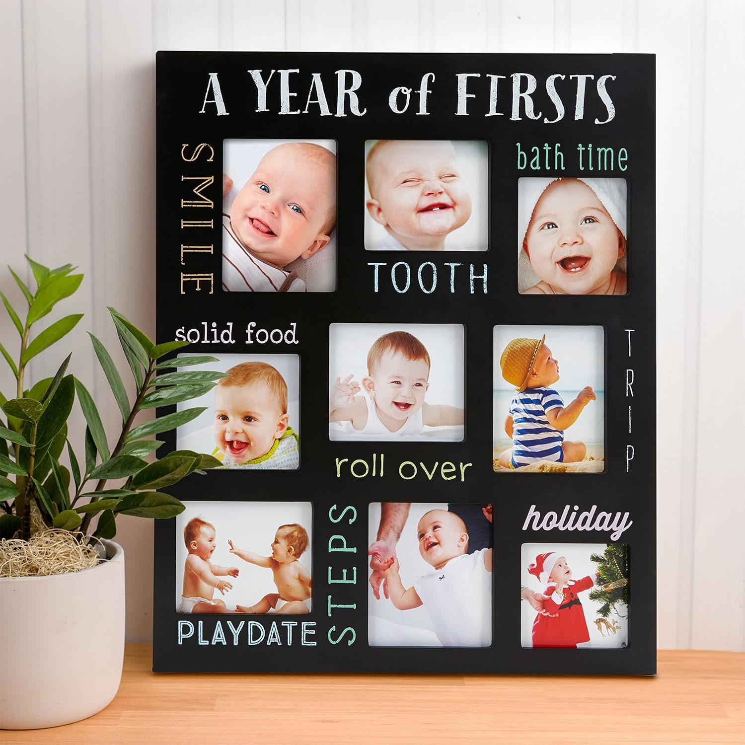 Pearhead Babys Firsts Keepsake Frame Black