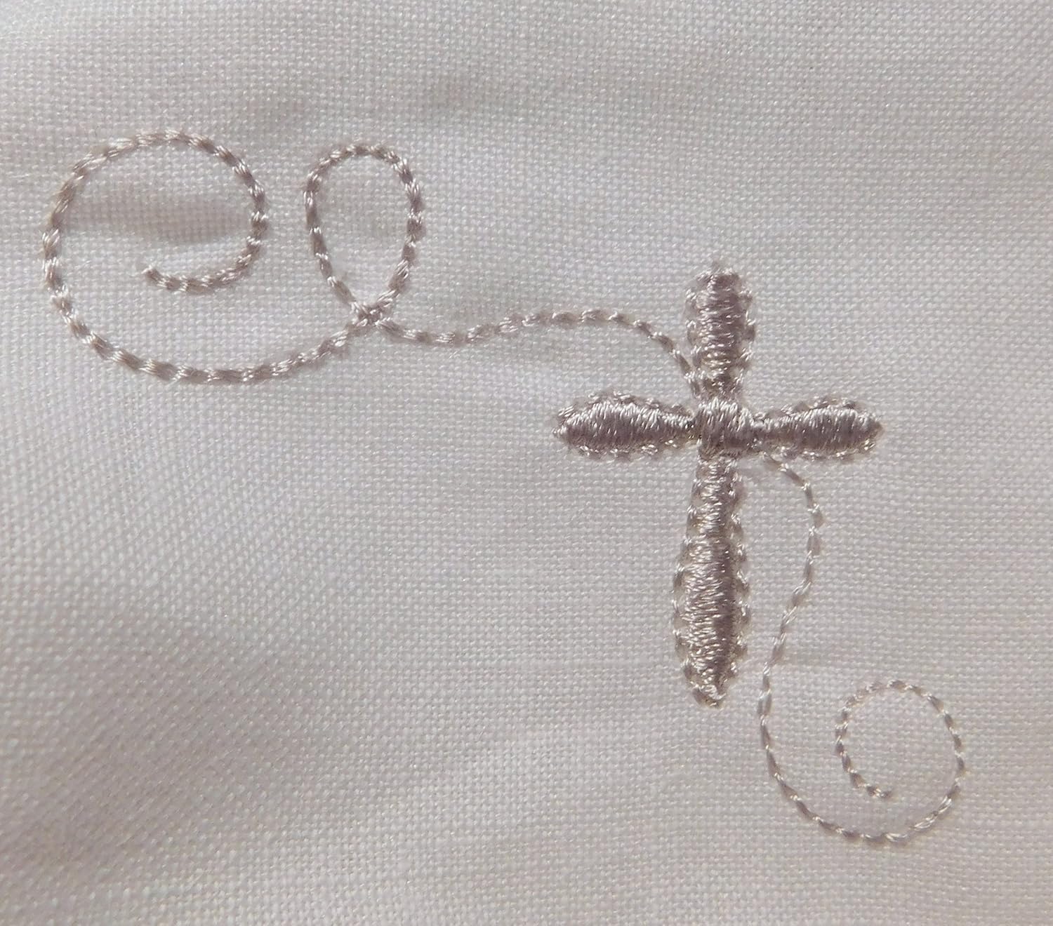 Integrity Designs Baby Linen Bonnet with Cross Embroidery 1