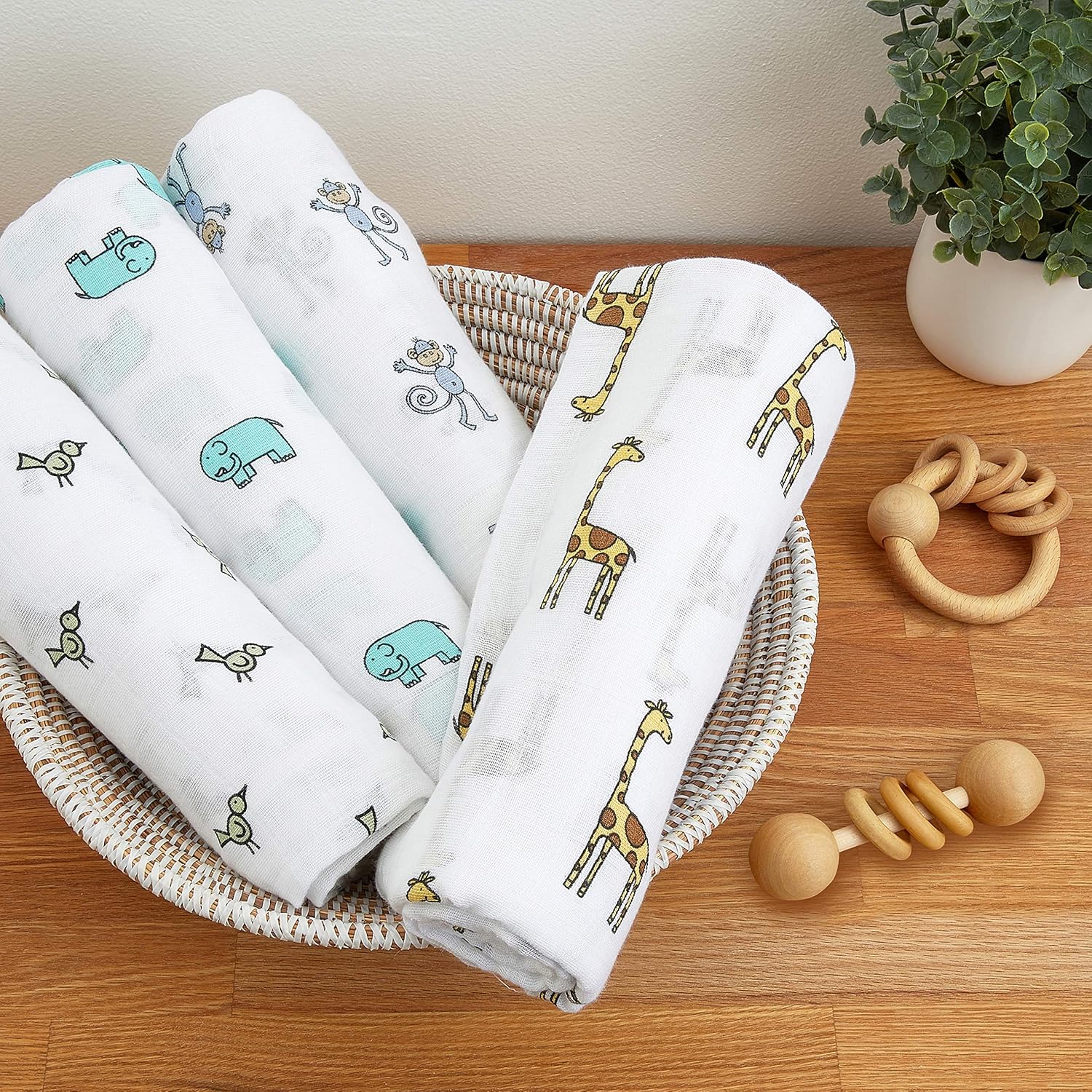aden anais Jungle Jam Muslin Swaddle Blanket 4 Pack